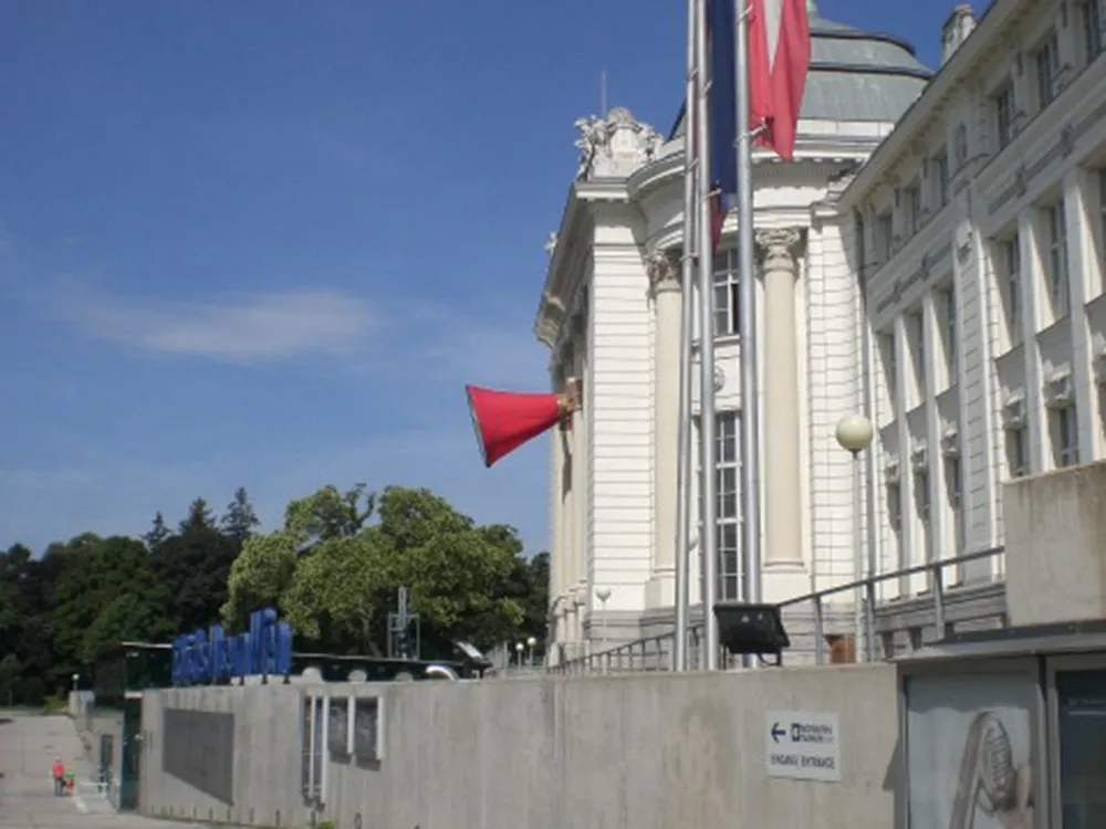 Seitenansicht auf Megaphon